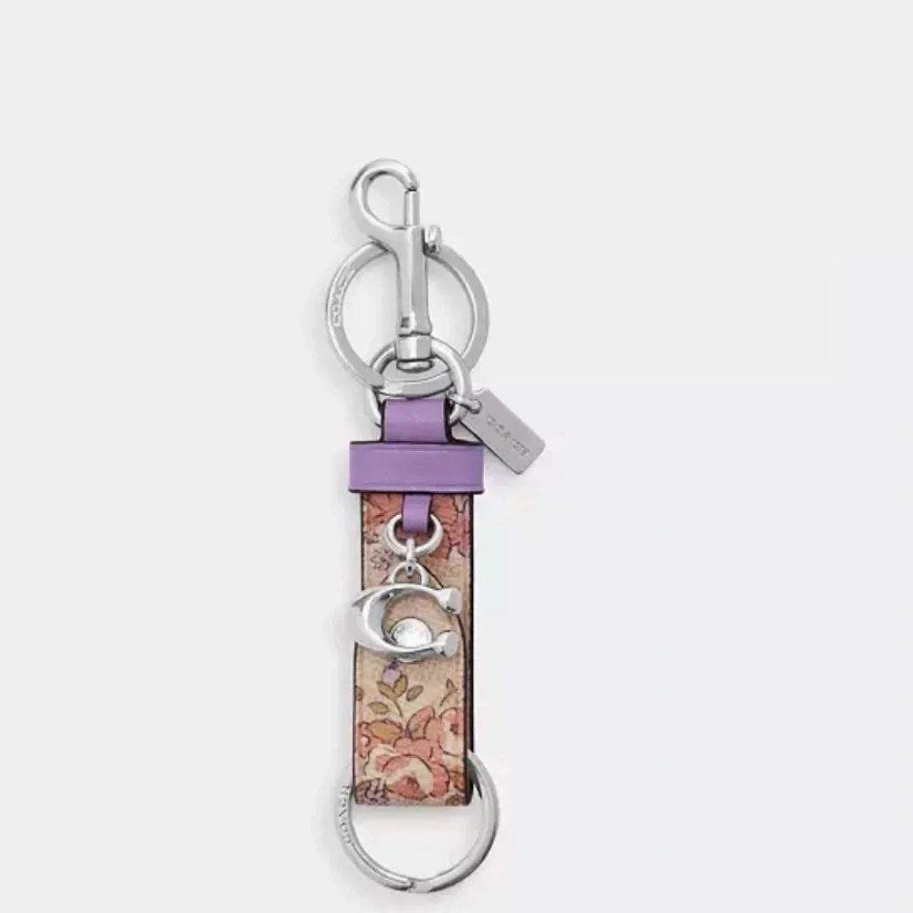 Coach Trigger Snap Bag Charm in Floral Print